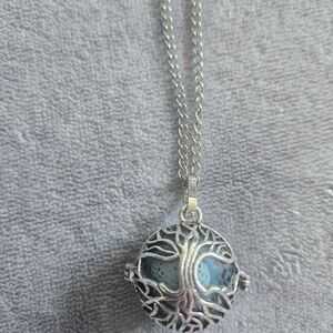 Tree Of Life Aromatherapy Silver Pendant Necklace